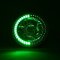 7" Halogen Green SC LED Halo Angel Eye Projector Headlight Light Lamp Bulb Pair