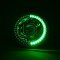 7" Halogen Green SC LED Halo Angel Eye Projector Headlight Light Lamp Bulb Pair