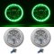 7" Halogen Green SC LED Halo Angel Eye Projector Headlight Light Lamp Bulb Pair