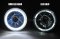 7" SMD Pink LED Halo Angel Eye H4 Headlamp Headlight Halogen Light Bulb Pair