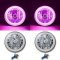7" SMD Pink LED Halo Angel Eye Headlight 60w Light Pair For 76-17 Jeep Wrangler