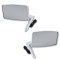 67 68 Ford Mustang Falcon Chrome Outside Exterior Side RH LH LED Mirror Pair