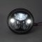 7" Black Chrome Face LED 6000k 6k Octane Headlight w/ White Halo Light Pair