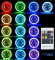 7" RGB SMD Multi-Color White Red Blue Green LED Halo Angel Eye 6K HID Headlights