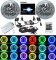 7" Multi-Color White Red Blue Green RGB SMD LED Halo Angel Eye 6K HID Headlights