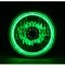 7" Halogen Motorcycle Green LED Halo Ring H4 Light Bulb Headlight For: Harley