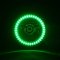 7" Green LED Angel Eye Ring Motorcycle Halo Headlight Blinker Turn Signals Light