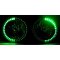 7" Halogen Motorcycle Green 40-LED Halo Ring H4 Light Bulb Headlight For: Harley