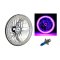 7" Purple SMD LED Halo Angel Eye H4 Halogen 60W Light Bulb Motorcycle Headlight