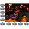 10 Orange Amber LED Chrome Module Motorcycle Chopper Frame Neon Glow Lights Pods