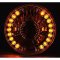 7" Projector Halogen Motorcycle Amber LED Halo Light Bulb Headlight For: Harley