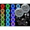 5-3/4 IR RGB COB LED Color Change Halo Shift Angel Eye 6000K HID Headlights Pair