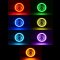 5-3/4" Bluetooth RGB Color Chase Chasing SMD LED Halo Angel Eye H4 Headlight Set