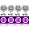 5-3/4" Purple SMD LED Halo Angel Eye H4 Headlight w/ 6k LED Light Bulb Set of 4