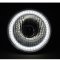 5-3/4" Stock Style H4 Light Bulb Headlight w/ White SMD LED Angel Eye Halo EACH