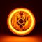 7" Switchback White LED DRL / Amber Turn Signal Angel Eye Halo H4 60w Headlight