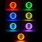 5-3/4" RGB SMD Color-Chasing Halo Angel Eye Headlight 18/24W LED Lamp Bulb PAIR