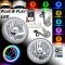 5-3/4" RGB SMD Color-Chasing Halo Angel Eye Headlight 18/24W LED Lamp Bulb PAIR