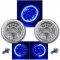 7" Halogen Blue LED Halo Projector Headlight Light Lamp Pair For Jeep Wrangler