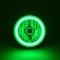 5-3/4" Green SMD LED Halo Angel Eye Halogen Light Bulb Crystal Headlight Pair