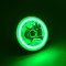 5-3/4" Green SMD LED Halo Angel Eye Halogen Light Bulb Crystal Headlight Pair