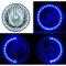 7" Blue LED Angel Eye Ring Motorcycle Halo Headlight Blinker Turn Signals Light