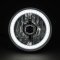 5-3/4" Motorcycle White SMD Halo Glass Metal Headlight 4000lm H4 LED Bulb EACH