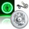 5-3/4" Motorcycle Green SMD Halo Glass Metal Headlight 18/24w H4 LED Bulb EACH