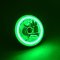 5-3/4" Motorcycle Green SMD Halo Glass Metal Headlight 18/24w H4 LED Bulb EACH