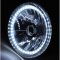 7" SMD White LED Halo Angel Eye H4 6000K HID Headlamp Headlight Light Bulb Pair