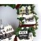 Thomas Kinkade Hamilton Collection Illuminated Christmas Village Wreath
