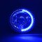 7" Halogen Blue SC LED Halo Angel Eye Projector Headlight Light Lamp Bulb Pair