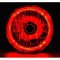 7" Halogen Crystal Clear Red LED Halo Ring H4 Light Bulb Motorcycle Headlight