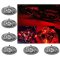 6Pc Red LED Chrome Modules Motorcycle Chopper Frame Neon Glow Lights Pods Kit