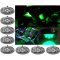 8Pc Green LED Chrome Modules Motorcycle Chopper Frame Neon Glow Lights Pods Kit