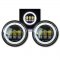 Motorcycle Black Passing Auxiliary Spot Fog White Halo Angel Eye LED Light Pair