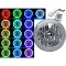 7" Motorcycle RGB Multi-Color White Red Blue Green LED COB  Halo Headlight