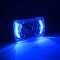 4X6" Blue LED Halo Projector Headlight 6K 6000K HID Headlamp Light Bulbs Set