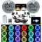 5-3/4 RF RGB COB LED Color Change Halo Shift Angel Eye 6000K HID Headlights Pair