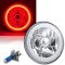 5-3/4" Motorcycle Red COB SMD LED Halo Halogen Light Bulb Headlight For: Harley