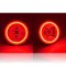 5-3/4" Red COB SMD LED Halo Angel Eye 6000K 6K HID Light Bulbs Headlights Set