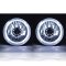 5-3/4 White LED Halo Halogen Light Bulb Headlight Angel Eye Crystal Clear Pair