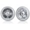 5-3/4 White LED Halo Halogen Light Bulb Headlight Angel Eye Crystal Clear Pair