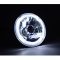 5-3/4 White LED Halo Halogen Light Bulb Crystal Clear Headlight Angel Eye Pair