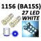 #1156 27SMD White LED 12V Park Parking Back Up Tail Light Turn Signal Lamp Bulbs