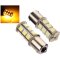 #1156 18SMD Amber Yellow LED Park Parking Tail Light Turn Signal Lamp Bulbs Pair