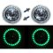 5-3/4 Halogen Green LED Ring Halo Angel Eyes Headlight Headlamp Light Bulbs Pair