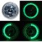 5-3/4 Halogen Green LED Ring Halo Angel Eyes Headlight Headlamp Light Bulbs Pair