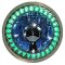 5-3/4" Motorcycle Halogen Headlight Diamond Crystal Clear Bulb Green Halo 30-LED