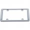 Chrome Plastic License Plate Frame White LED Reverse Light Car Truck Ford Chevy